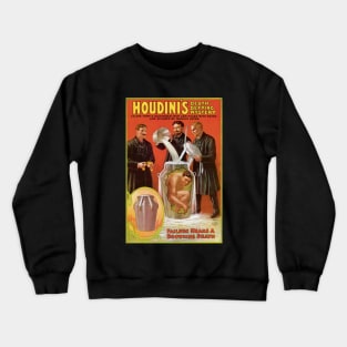 Vintage Magic Poster Art, Harry Houdini Crewneck Sweatshirt